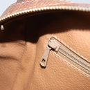 CELINE Macadam Canvas Hand Bag PVC Leather Brown Gold Auth YKZ329-23