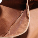 CELINE Macadam Canvas Hand Bag PVC Leather Brown Gold Auth YKZ329-24