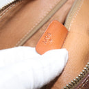 CELINE Macadam Canvas Hand Bag PVC Leather Brown Gold Auth YKZ329-12