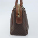 CELINE Macadam Canvas Hand Bag PVC Leather Brown Gold Auth YKZ329-3