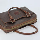 CELINE Macadam Canvas Hand Bag PVC Leather Brown Gold Auth YKZ329-6