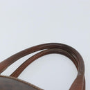CELINE Macadam Canvas Hand Bag PVC Leather Brown Gold Auth YKZ329-8