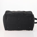 PRADA Boston Bag Nylon 2way Black Silver Auth YKZ331-5