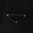PRADA Boston Bag Nylon 2way Black Silver Auth YKZ331-21