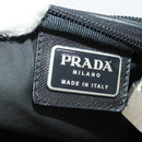 PRADA Boston Bag Nylon 2way Black Silver Auth YKZ331-25