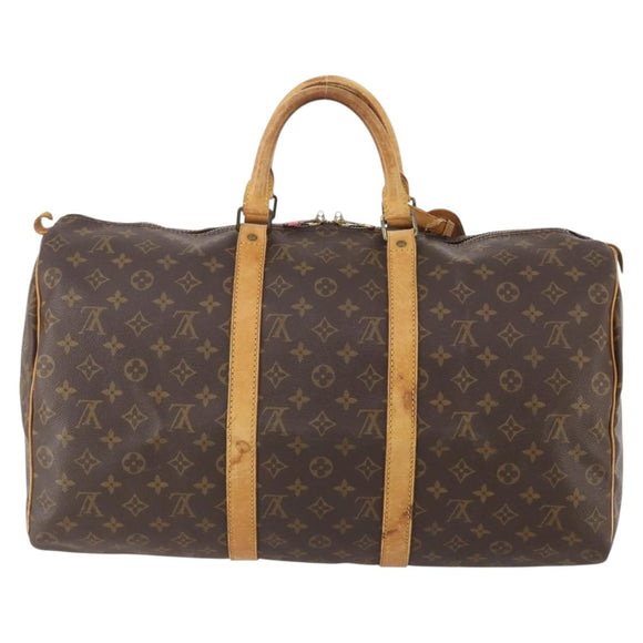 LOUIS VUITTON Monogram Keepall 50 Boston Bag M41426 LV Auth YKZ336