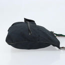 GUCCI GG Canvas Web Sherry Line Shoulder Bag Black Red Green 169937 Auth YKZ350-3