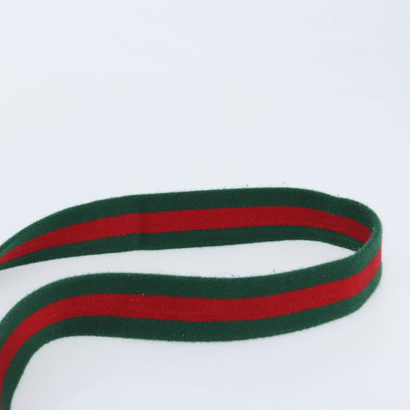 GUCCI GG Canvas Web Sherry Line Shoulder Bag Black Red Green 169937 Auth YKZ350