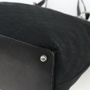 GUCCI GG Canvas Tote Bag Black Silver 139552 Auth YKZ351-14