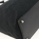GUCCI GG Canvas Tote Bag Black Silver 139552 Auth YKZ351-15