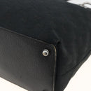 GUCCI GG Canvas Tote Bag Black Silver 139552 Auth YKZ351-16