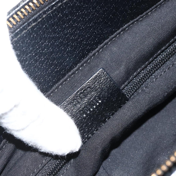 GUCCI GG Canvas Tote Bag Black Silver 139552 Auth YKZ351