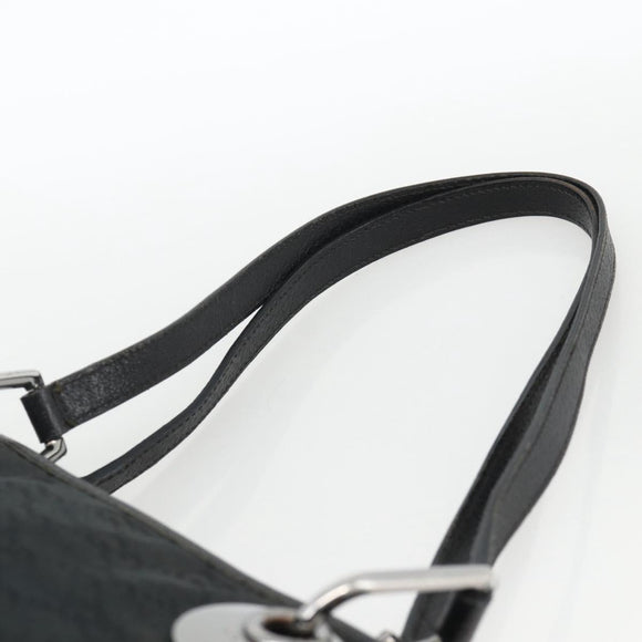 GUCCI GG Canvas Tote Bag Black Silver 139552 Auth YKZ351