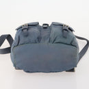 PRADA Backpack Nylon Blue Silver Auth YKZ354-5