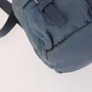 PRADA Backpack Nylon Blue Silver Auth YKZ354-17