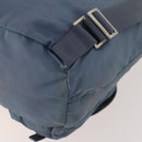 PRADA Backpack Nylon Blue Silver Auth YKZ354-18