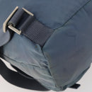 PRADA Backpack Nylon Blue Silver Auth YKZ354-19