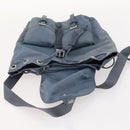 PRADA Backpack Nylon Blue Silver Auth YKZ354-9