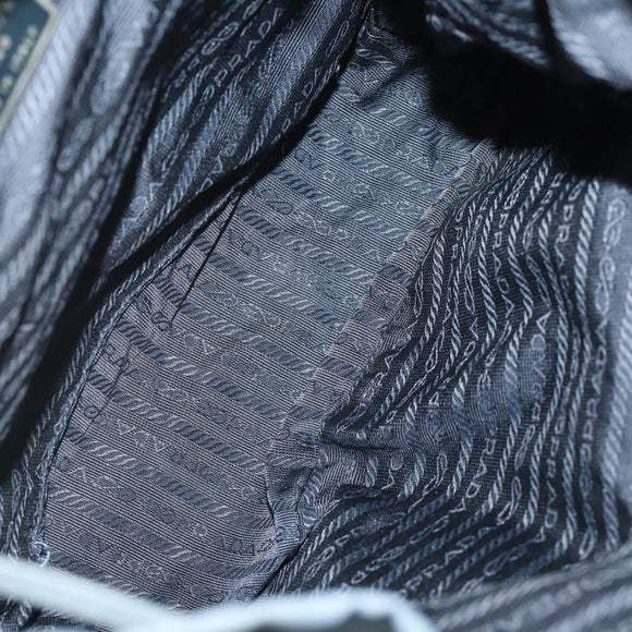 PRADA Backpack Nylon Blue Silver Auth YKZ354