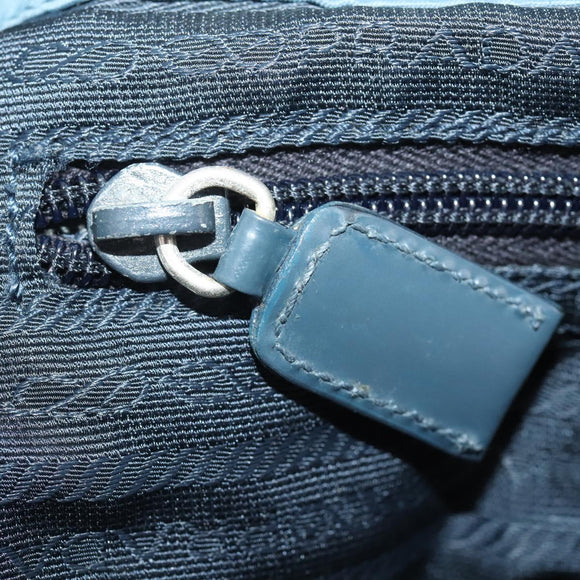PRADA Backpack Nylon Blue Silver Auth YKZ354