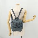 PRADA Backpack Nylon Blue Silver Auth YKZ354-30