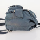 PRADA Backpack Nylon Blue Silver Auth YKZ354-3