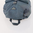PRADA Backpack Nylon Blue Silver Auth YKZ354-6