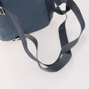 PRADA Backpack Nylon Blue Silver Auth YKZ354-8