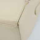 GIVENCHY Hand Bag Leather Beige Gold Auth YKZ357-14
