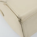 GIVENCHY Hand Bag Leather Beige Gold Auth YKZ357-9
