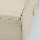 GIVENCHY Hand Bag Leather Beige Gold Auth YKZ357-15