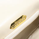 GIVENCHY Hand Bag Leather Beige Gold Auth YKZ357-18