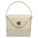 GIVENCHY Hand Bag Leather Beige Gold Auth YKZ357-13