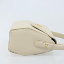 GIVENCHY Hand Bag Leather Beige Gold Auth YKZ357-3