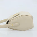 GIVENCHY Hand Bag Leather Beige Gold Auth YKZ357-4