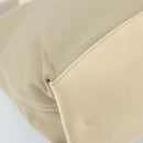 PRADA Hand Bag Canvas Beige Silver Auth YKZ359-15