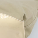 PRADA Hand Bag Canvas Beige Silver Auth YKZ359-16
