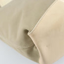 PRADA Hand Bag Canvas Beige Silver Auth YKZ359-17