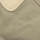 PRADA Hand Bag Canvas Beige Silver Auth YKZ359-10