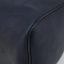 Christian Dior Trotter Canvas Boston Bag PVC Navy Gold Auth YKZ360A-10