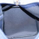 Christian Dior Trotter Canvas Boston Bag PVC Navy Gold Auth YKZ360A-18