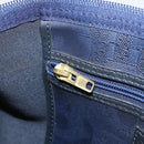 Christian Dior Trotter Canvas Boston Bag PVC Navy Gold Auth YKZ360A-20