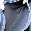 Christian Dior Trotter Canvas Boston Bag PVC Navy Gold Auth YKZ360A-21