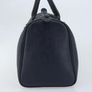 Christian Dior Trotter Canvas Boston Bag PVC Navy Gold Auth YKZ360A-4