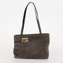 Salvatore Ferragamo Gucci Burberrys Nova Check Bag Suede 4 Set Black Auth YKZ362-20