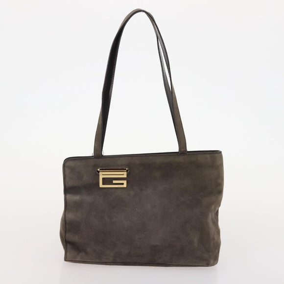 Salvatore Ferragamo Gucci Burberrys Nova Check Bag Suede 4 Set Black Auth YKZ362