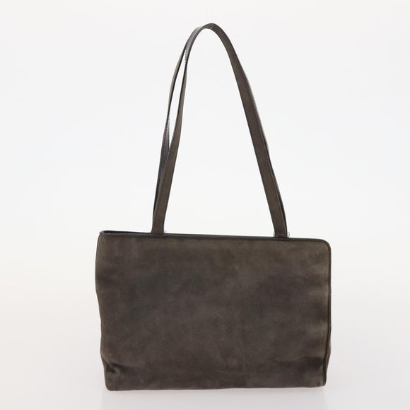 Salvatore Ferragamo Gucci Burberrys Nova Check Bag Suede 4 Set Black Auth YKZ362