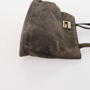 Salvatore Ferragamo Gucci Burberrys Nova Check Bag Suede 4 Set Black Auth YKZ362-22
