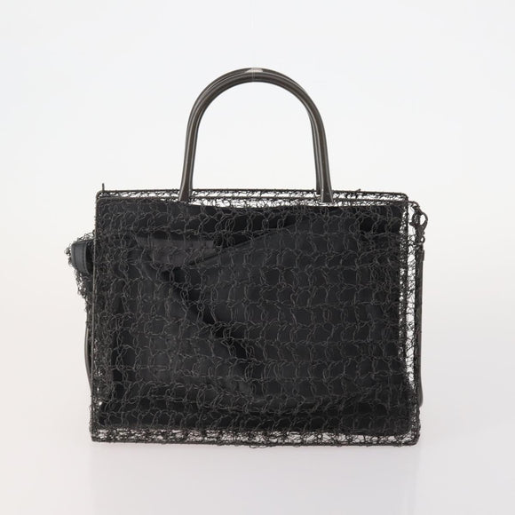 Salvatore Ferragamo Gucci Burberrys Nova Check Bag Suede 4 Set Black Auth YKZ362