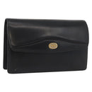 GUCCI Shoulder Bag Leather Black Gold 004 406 0105 Auth YKZ363-1